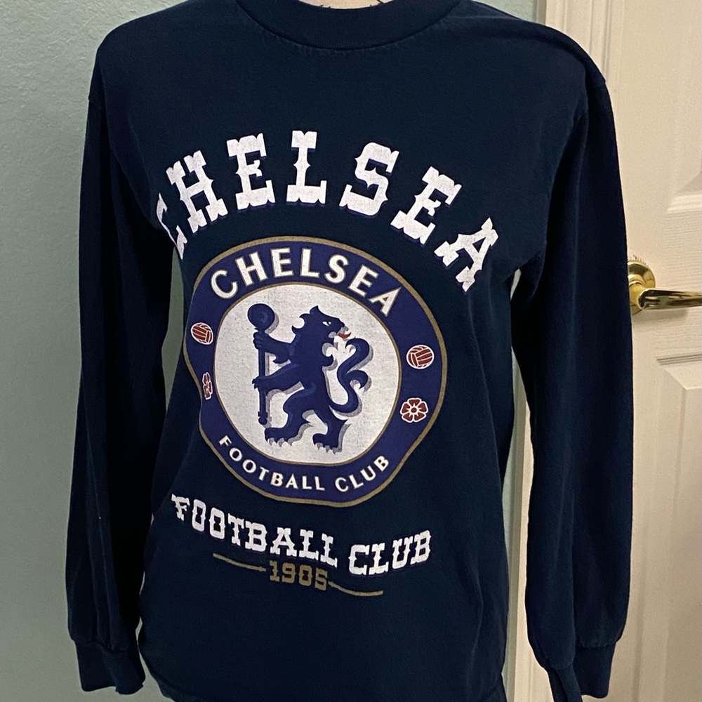 Mens Navy Chelsea Football Club Size Small Tee